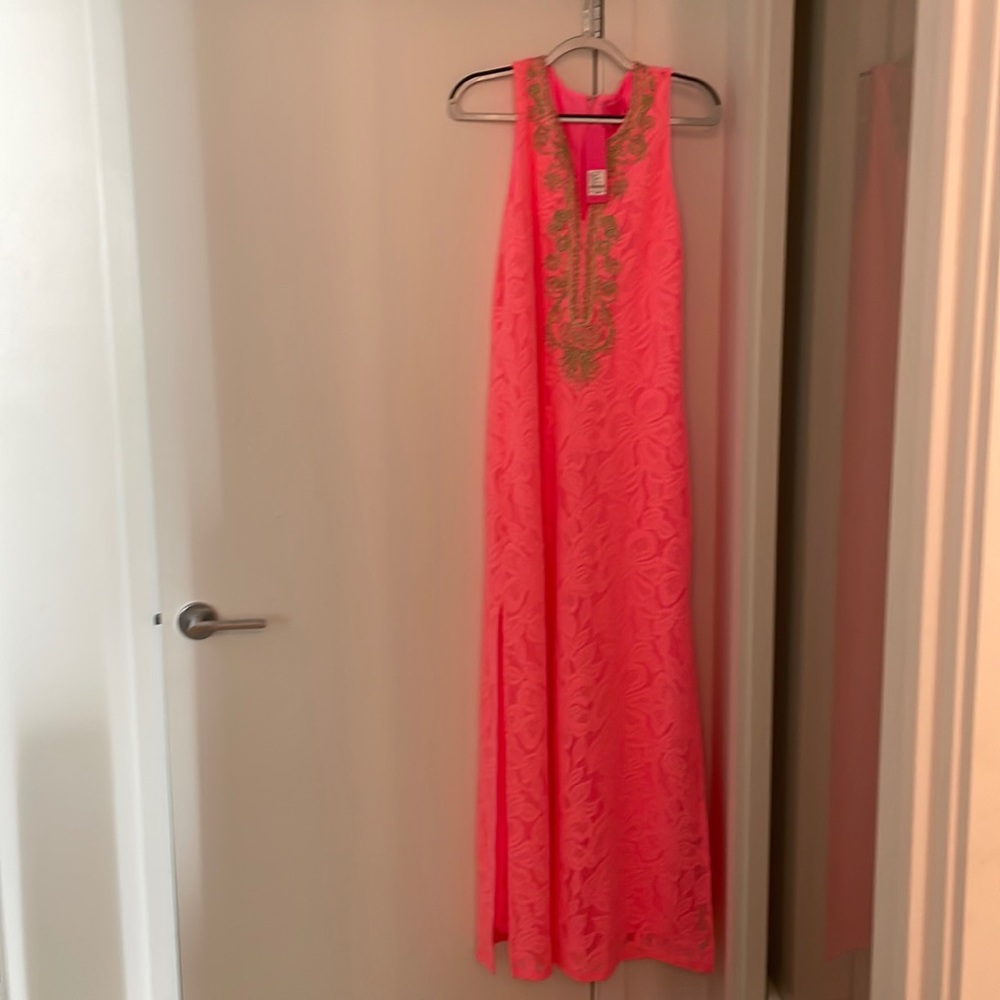 Gorgeous and bright Carlotta Lily Pulitzer. Never Worn. size 10 maxi.